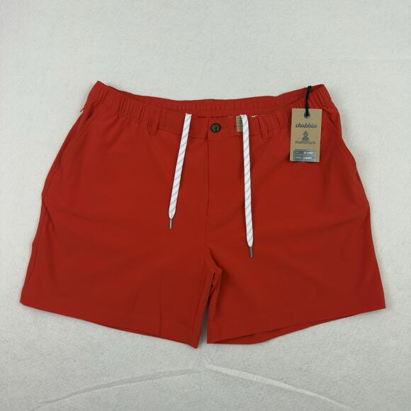 Chubbies  Everywear Shorts Mens XXL Red 6” Inseam Performance Golf NWT - Picture 3 of 13